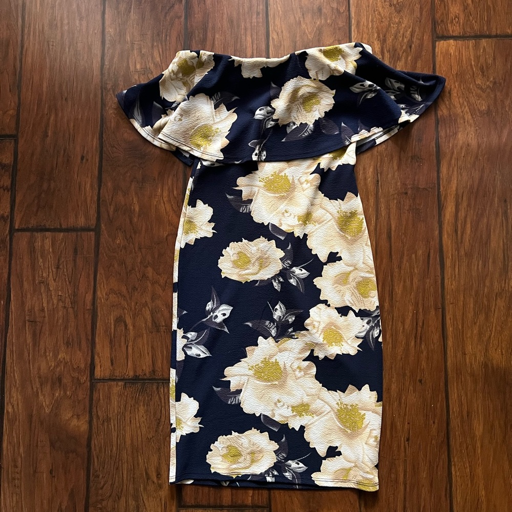 Blue floral dress